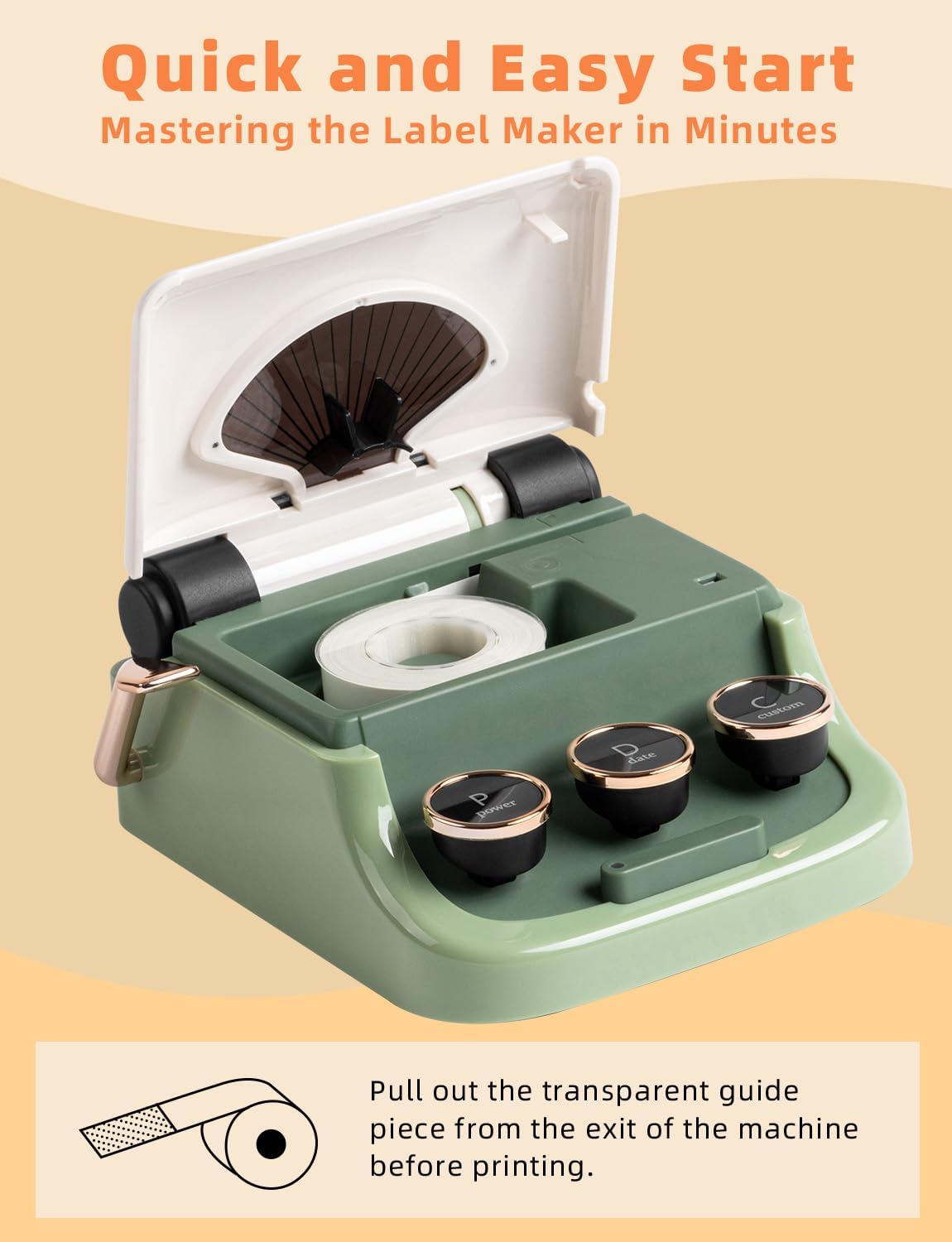 MakeID E1 Q1 Label Maker Tape Refills, 16mm x 4m (0.63" x 13') Continuous Sticker Thermal Laminated Waterproof Self-Adhesive Multipurpose Labeling Tape Replacement