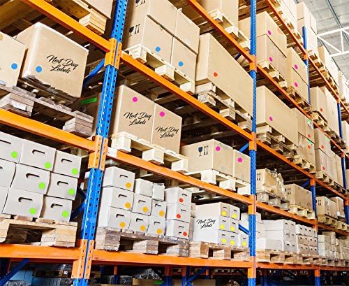 NextDayLabels - 8-1/2 x 11 Neon Color High Light Fluorescent Labels for Laser & Inkjet Printer (Pink Fluorescent, 1.5" Round - 30 Per Page | 3000 Labels)