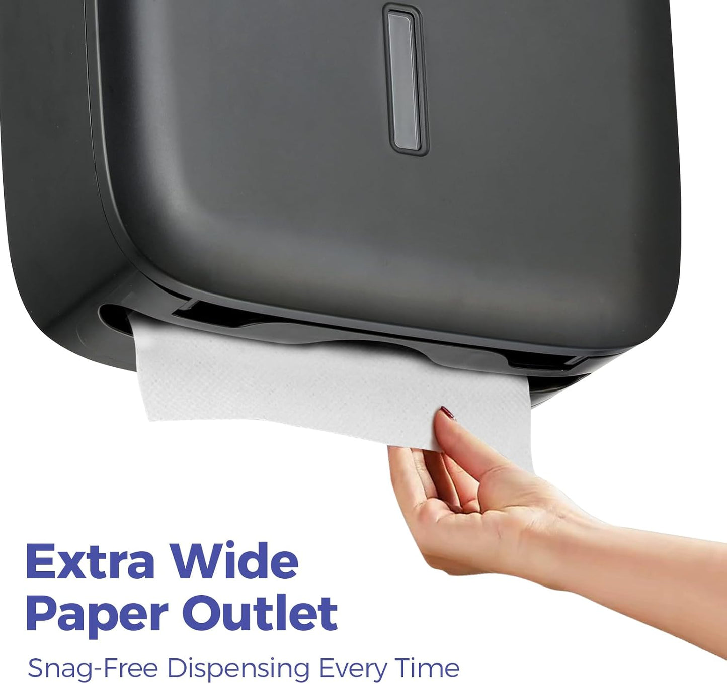 Commercial Paper Towel Dispenser Wall Mount with Lock – Fits 400+ Multifold/Trifold/Z-Fold/C-Fold Towels – Large Paper Towel Holder for Bathroom, Kitchen, Office, Home or Business (Black)