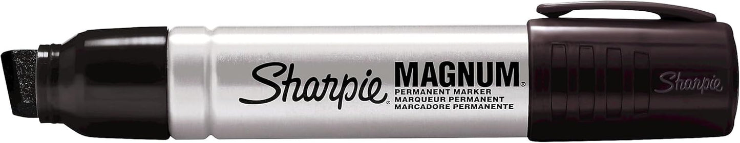 Sharpie Magnum Permanent Marker, Chisel Tip, Black, 72/Carton (44001)