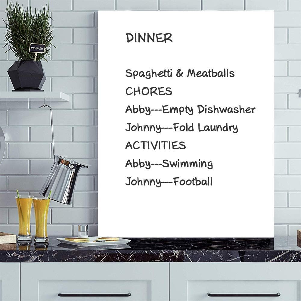 AFMAT PP06 White Board Wallpaper, Whiteboard Roll, Stick on White Boards for Wall, 1.5x11ft Peel and Stick Dry Erase Roll, Stain-Proof, Super Sticky Whiteboard Sticker for Wall/Table/Door, 2 Rolls