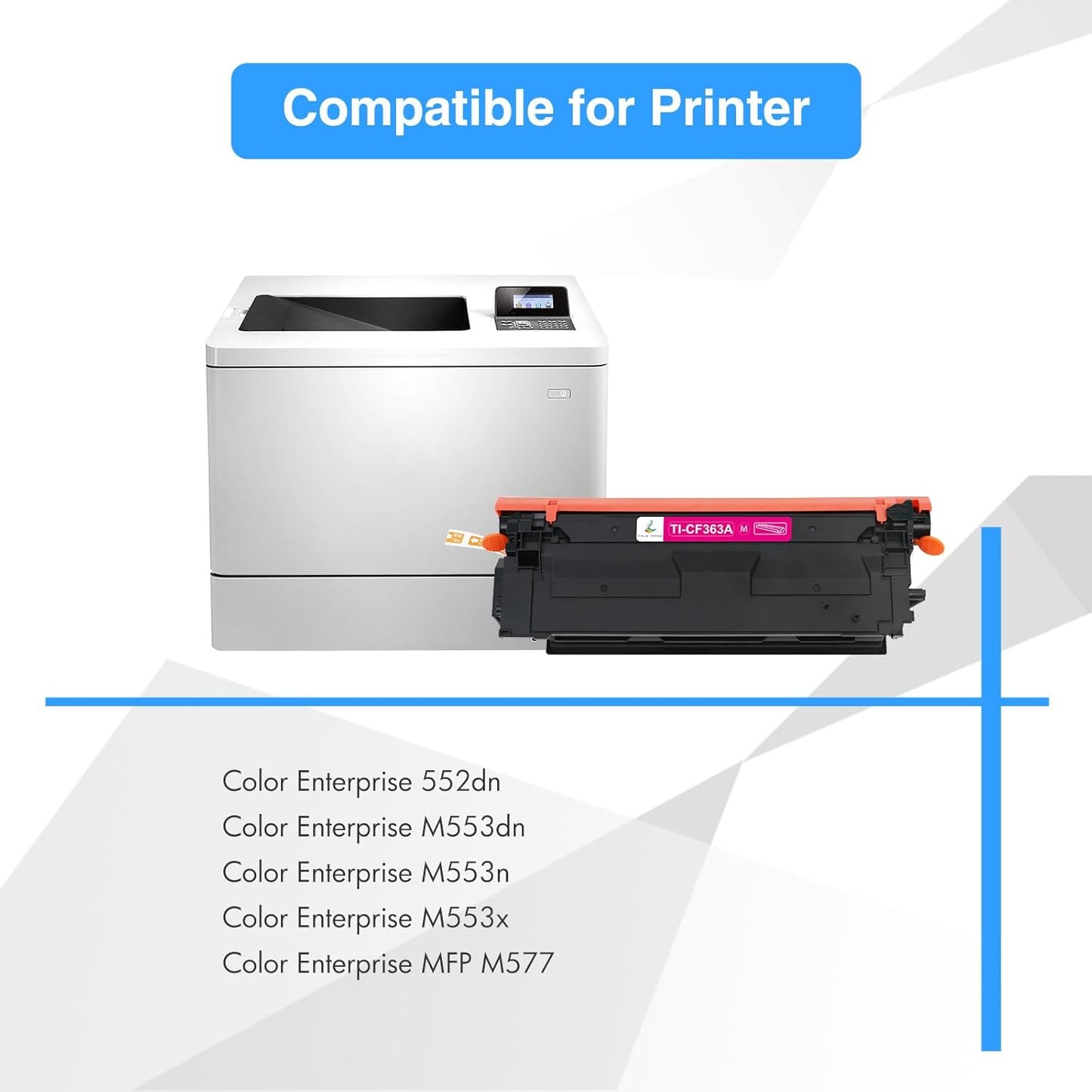 508A Toner Cartridges Set 4-Pack: M553 Toner Compatible Replacement for HP 508A 508X CF360A CF361A CF362A CF363A for M553dn M577 M553X M553N Printer Ink New Version (Black Cyan Yellow Magenta)