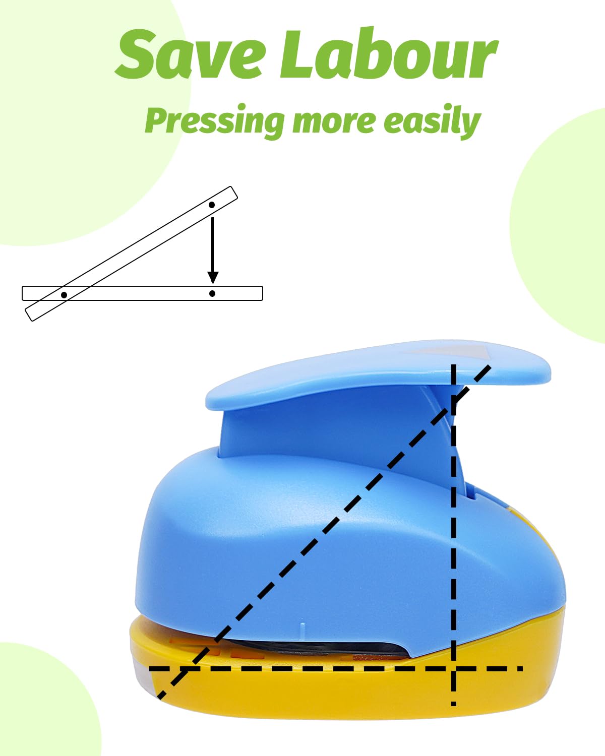 Craft Punch Triangle Hole Puncher Equilateral Length 0.8 Inch Craft Lever Punch Paper Punches for Crafting Scrapbooking DIY Card Making Gift