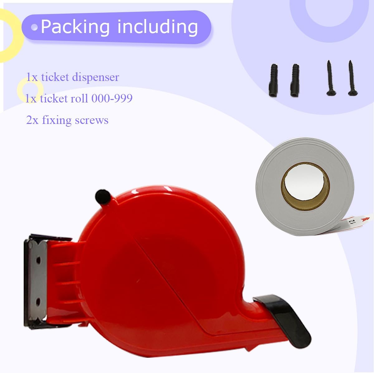 Ticket Number Dispenser+Ticket, Take a Number Dispenser, Ticket Dispenser Machine for Wall Desk Counter Queuing System