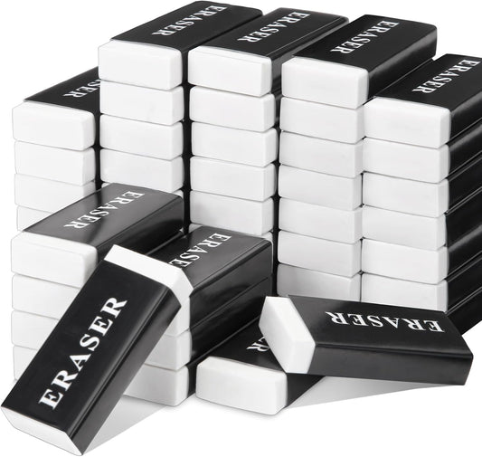 144 Pieces White Pencil Erasers Bulk Soft Art Erasers Pencil Erasers Large Rubber Erasers for Drawing Kids Student Artist Office Home Classroom Writing 1.8 x 0.8 x 0.3 Inch
