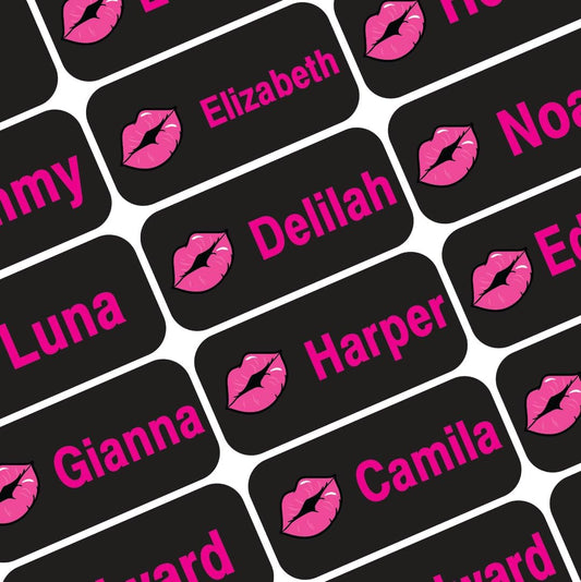 Personalized Waterproof Name Labels Press and Stick Custom Name Stick on Clothing Labels. Customized Up to 3 Lines Great for Camp & Daycare