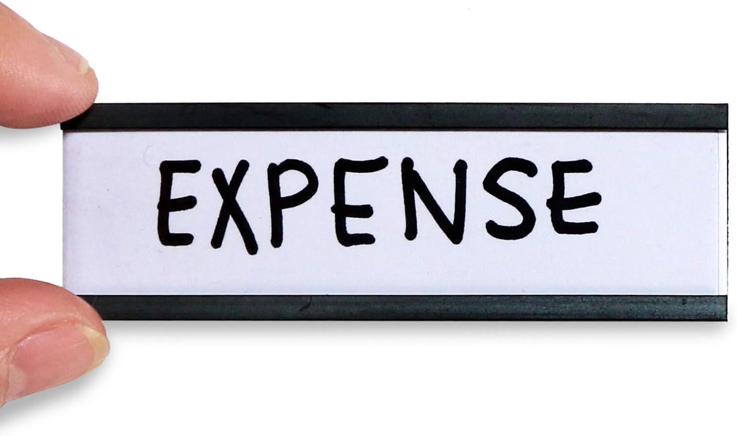 SmartSign Pack of 25 Magnetic"C" Channel Label Holders | 1" x 3"