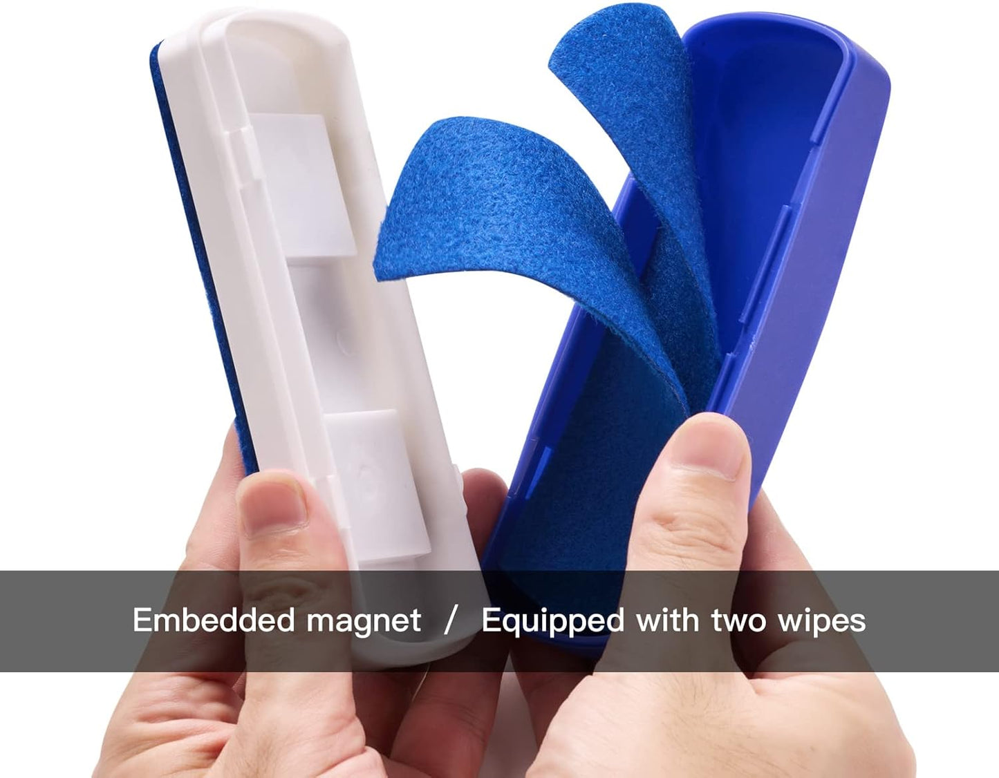 Ddaowanx Whiteboard Eraser, Magnetic Dry Erase Eraser, Glass Board Eraser,School and Office Supplies, Pack of 2 (Blue)