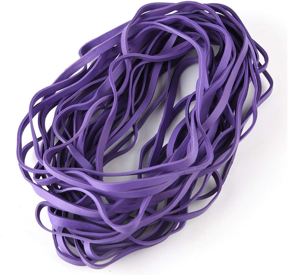 Coopay 12 Inches Extra Large Rubber Bands, 30 Pieces Heavy Duty Trash Can Band Bulk, Strong Elastic for Office Supply School Home, Garbage Cans, File Folders (Purple)