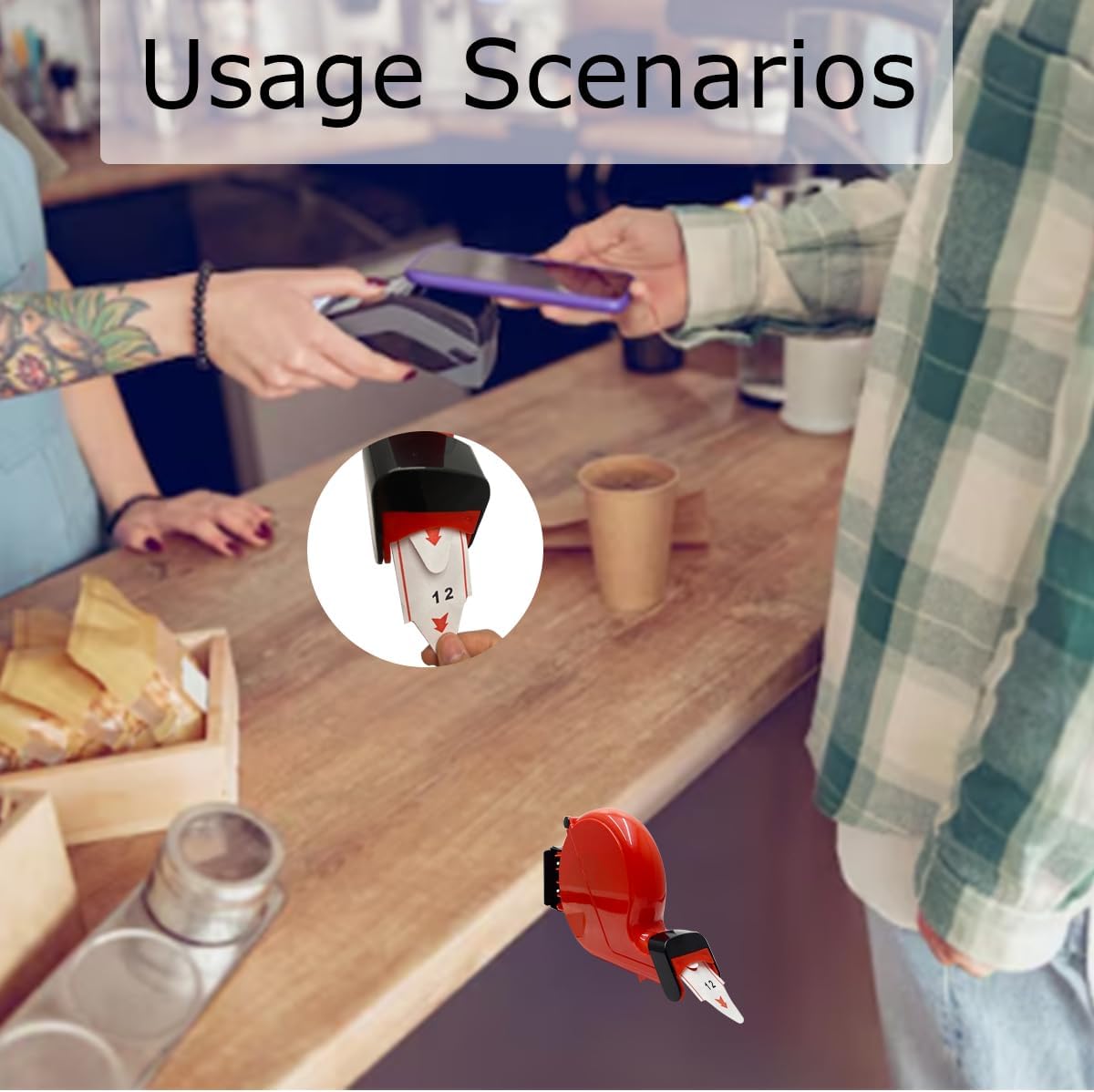 Ticket Number Dispenser+Ticket, Take a Number Dispenser, Ticket Dispenser Machine for Wall Desk Counter Queuing System