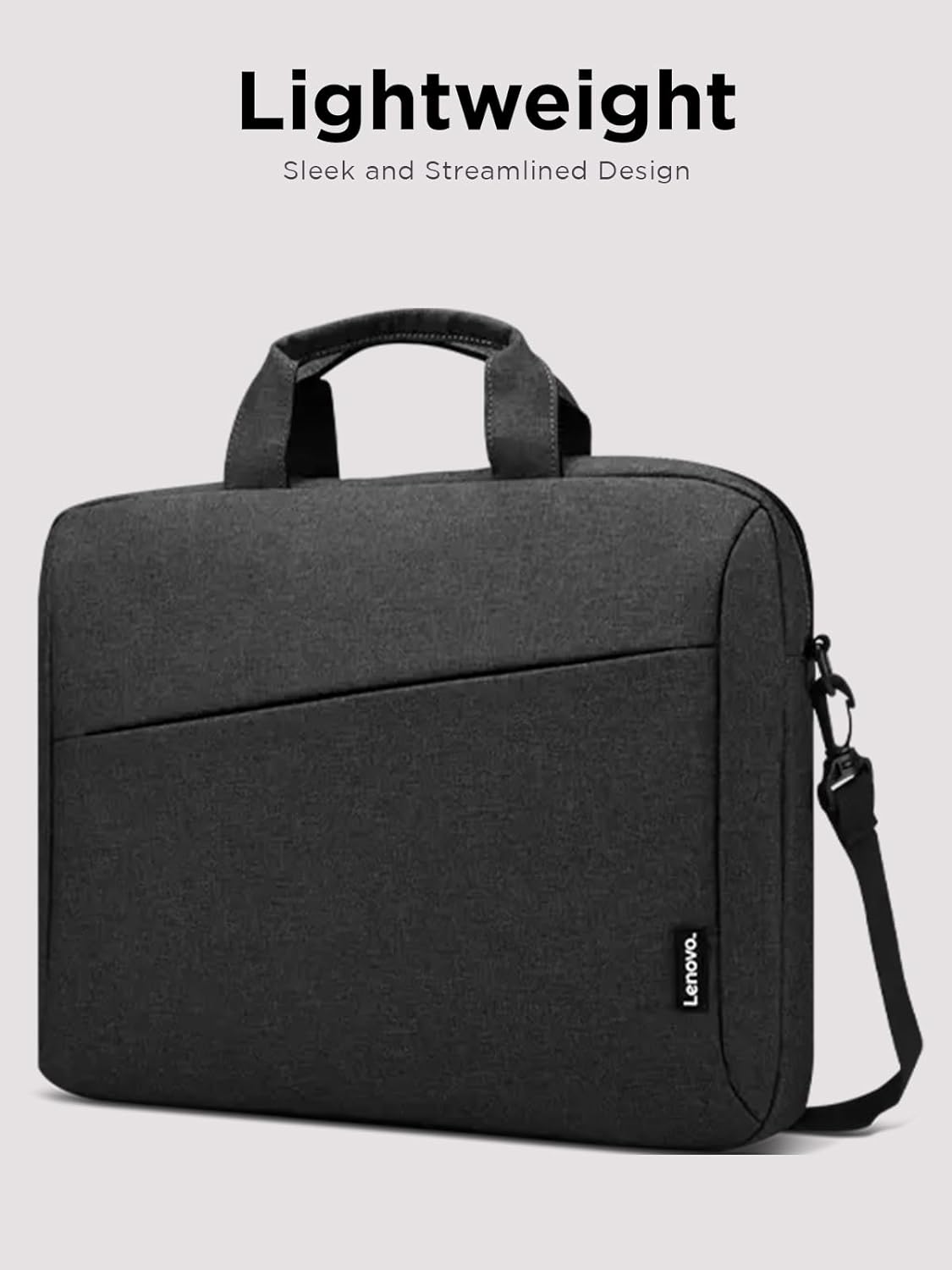 Lenovo Laptop Bag T210, Messenger Shoulder Bag for Laptop or Tablet, Sleek, Durable & Water-Repellent Fabric