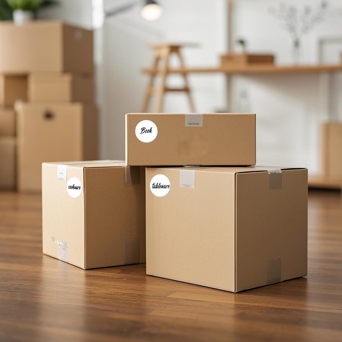 300 PCS Circle Stickers 4 Inch White Vinyl Floor Dots Sticker Removable Self-Adhesive Colored Large Round Label Roll for Marking Inventory Organizing Classroom Line Up Spots