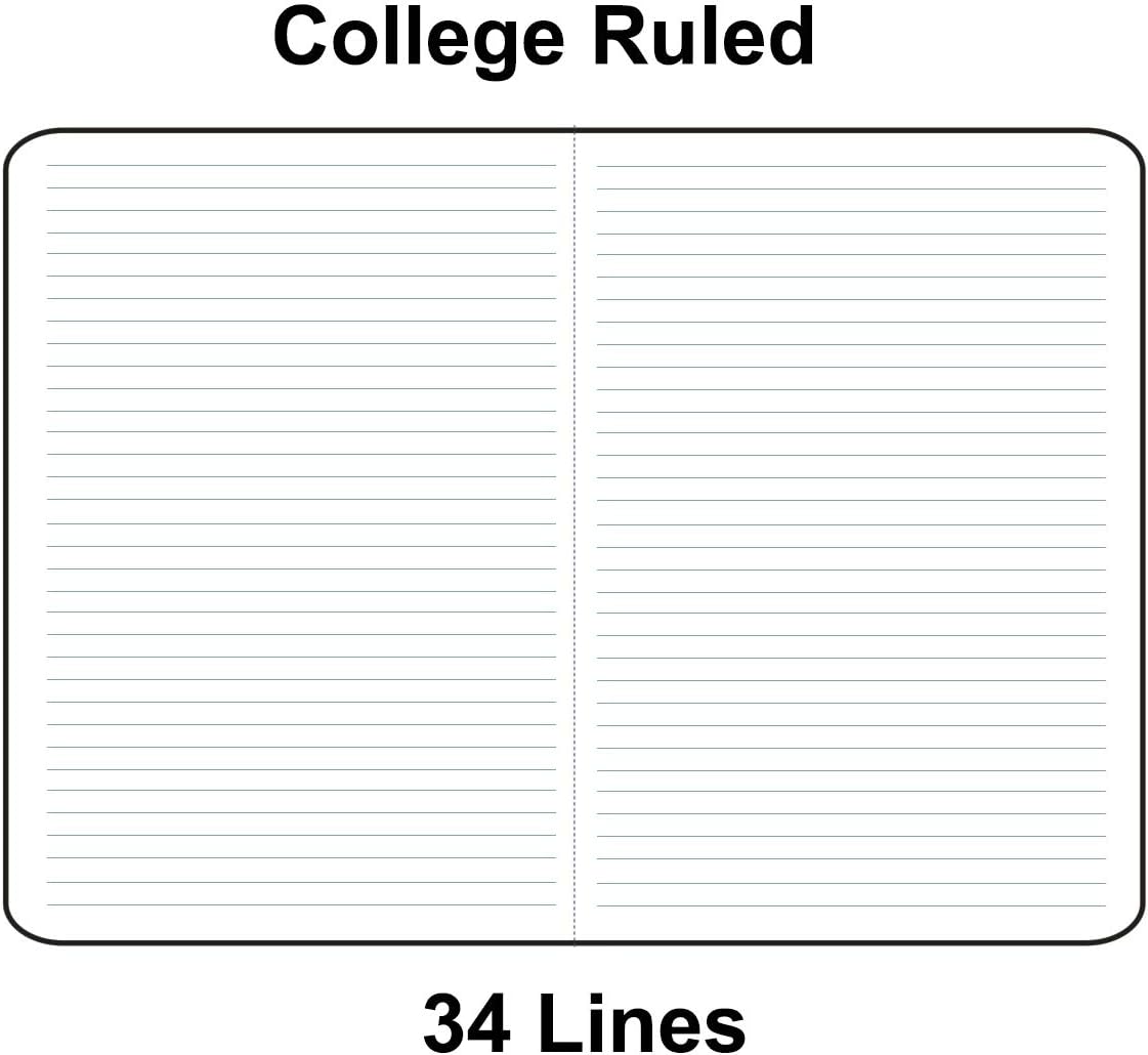 Large College Ruled Notebook Journals Bulk with Thick Lined Paper, 60 Pages, 8.5x11 inch, Composition Diary Subject Notebooks Planner for Travelers Students Office, Kraft Journal Set, 12 Pack