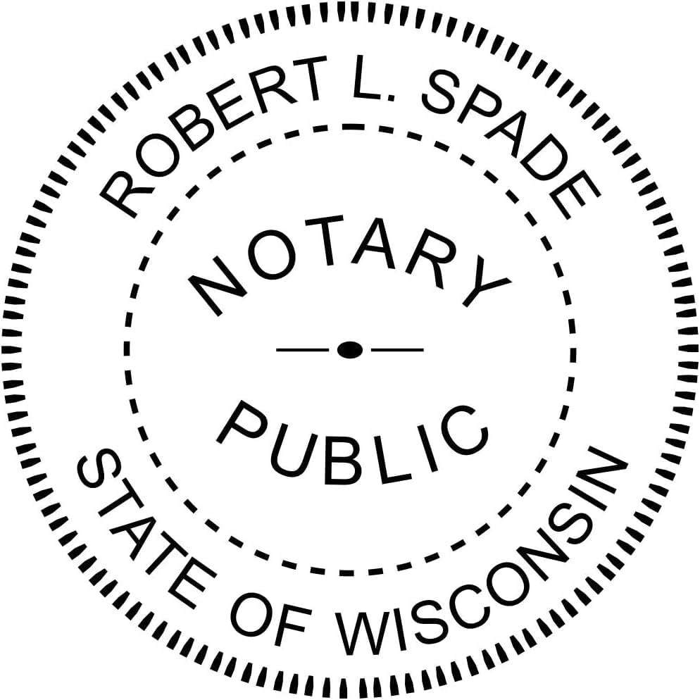 Wisconsin Round Notary Embosser | Official State Embosser | Official Seals | Meets State Specifications (Wisconsin, Round Embosser)