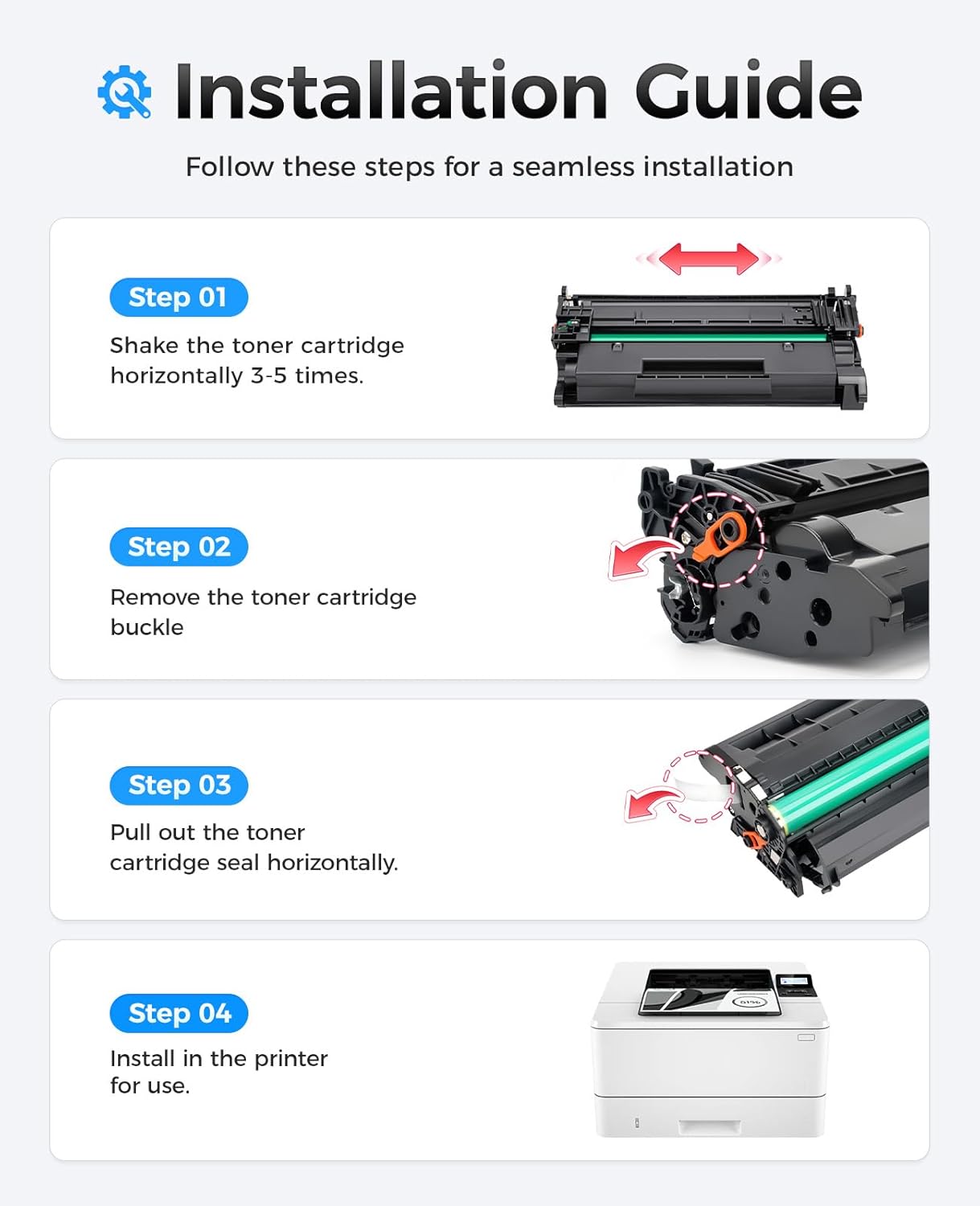 148X Black Toner Cartridge 2-Pack with chip High Yield Replacement for HP 148X W1480X 148A W1480A Compatible with HP LaserJet Pro MFP 4101dw 4101fdn 4101fdw 4001dn 4001dw 4001n 4001 4101 e Printer Ink