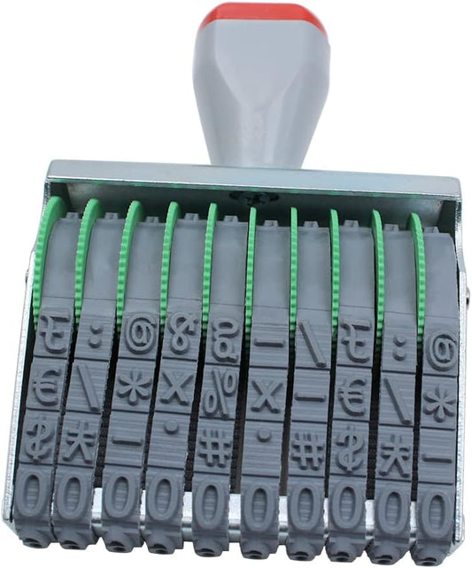 11 Digits Rubber Number Stamps 0-9 Business Stamps Office Stamps Logo Stamp Date Stamp Adjustable Multi- Functional Creative Symbol Rolling Wheel Stamp Personalized Custom Custom Stamps