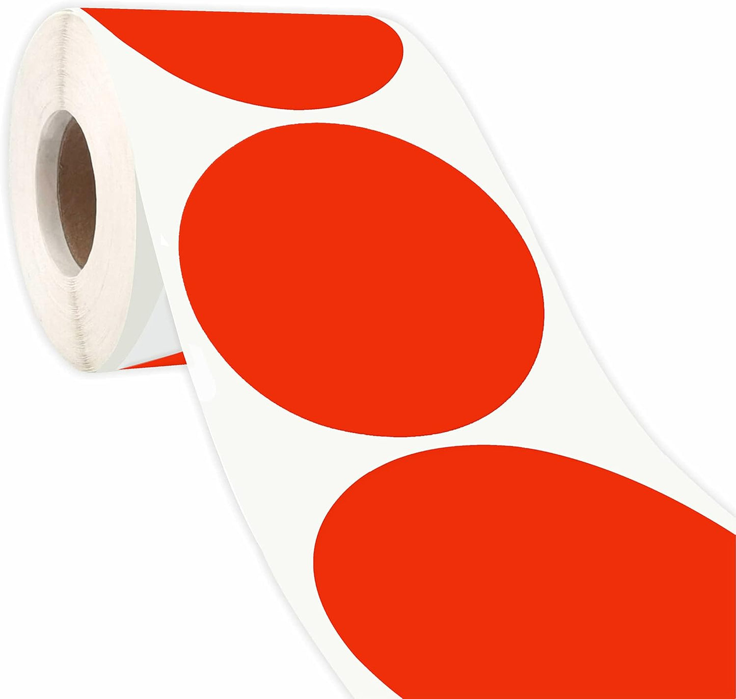 PARLAIM 3 Inch Round Permanent Adhesive Color Cod Dot Stickers,500 per Dispenser Box Roll dots Label Inventory Circle Stickers (Red)