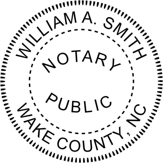 North Carolina Round Notary Embosser | Official State Embosser | Official Seals | Meets State Specifications (North Carolina, Round Embosser)