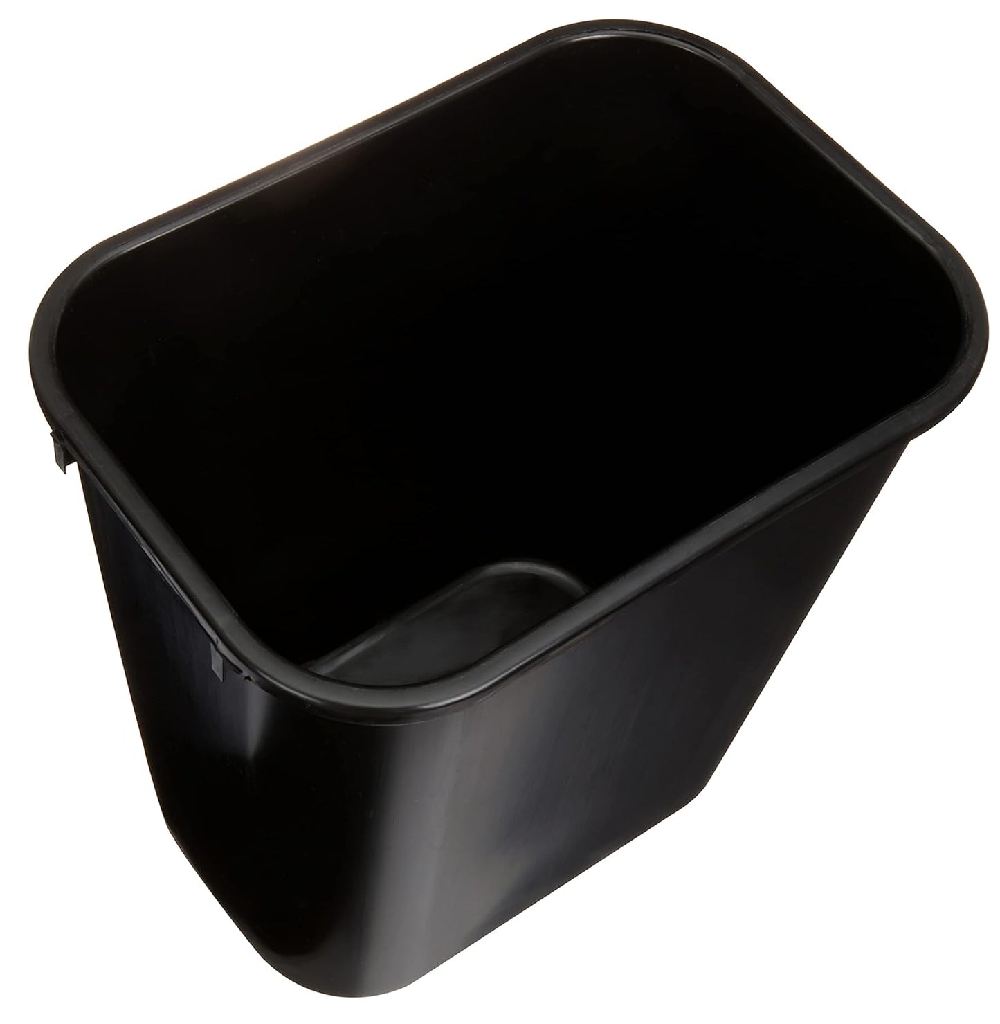 Amazon Basics Trash Can, Rectangular Commercial Office Wastebasket, 7 Gallon (Pack of 6), Black (Previously AmazonCommercial Brand)