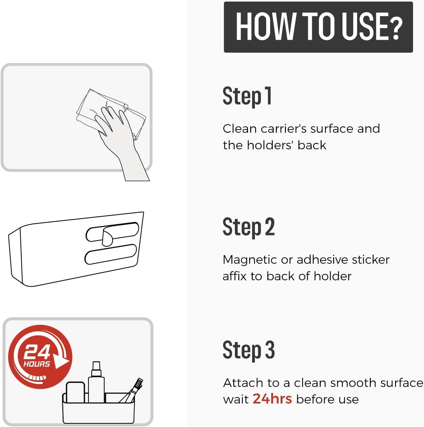 loukin Magnetic and Adhesive Marker Holder, Dry Erase Accessory Tray, Magnetic Storage Organizer for Whiteboard, Glass or Refrigerators (Green)