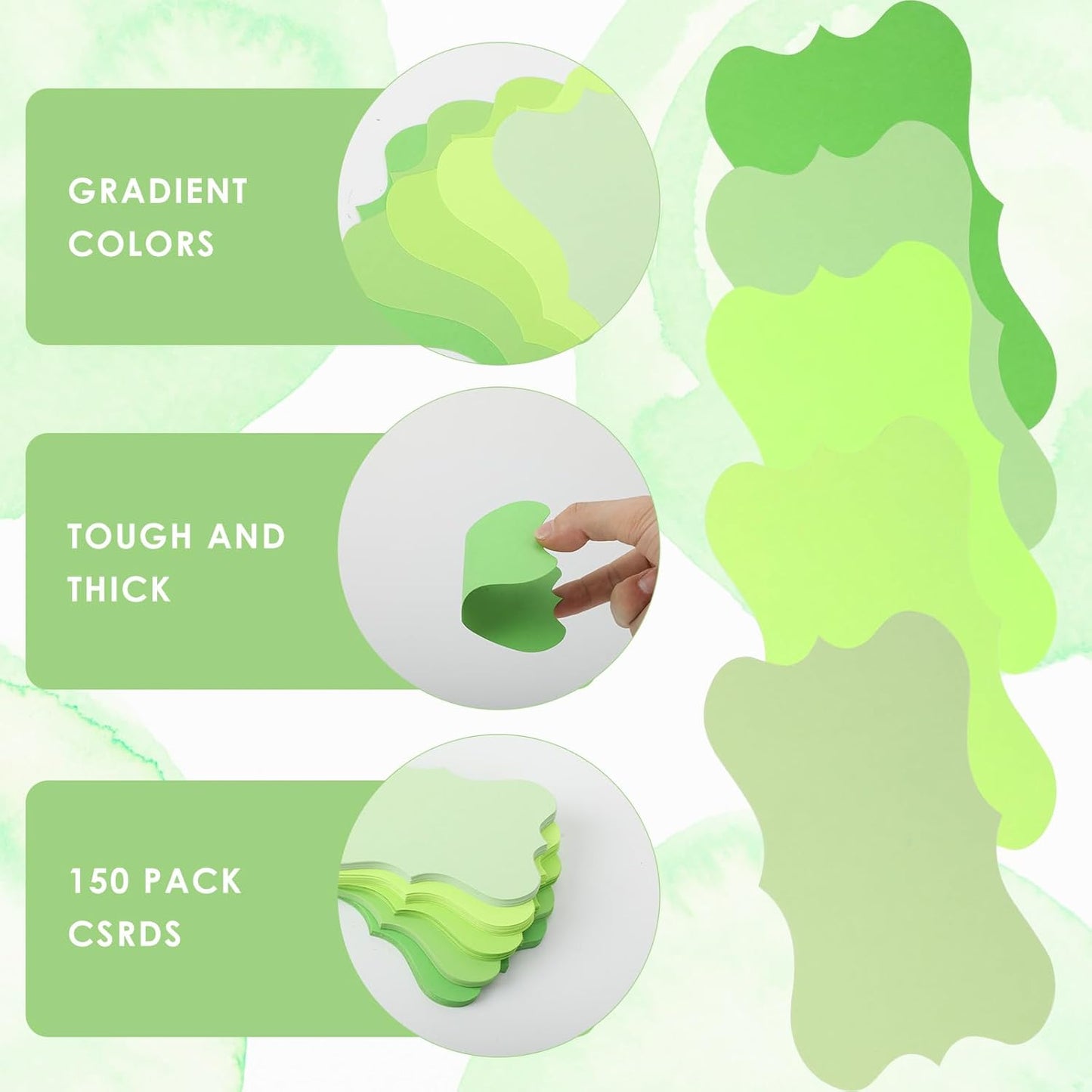 150 Pack Green Blank Index Cards 3x5 Inch Thick Flash Cards Green colored cardstock Thank You Cards Colored Note Cardstock Business Cards For Learning Arts Crafts Office Supplies