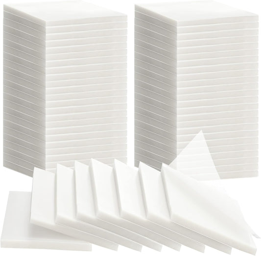 Thenshop 24 Sets Full Adhesive Sticky Notes 3x3 Inches Sticky Notes Adhesive Memo Self-Stick Pads Back to School Supplies Easy to Post for Teacher Coworkers Office 80 Sheets/pad(Transparent,Unlined)