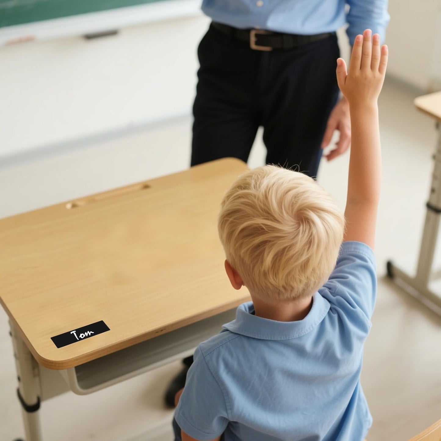 Black Rectangle Color Coding Labels 3 × 1 Inches, Self-Adhesive Writable Waterproof Vinyl Blank Sticker Roll for Office Home School Business 1000 PCS