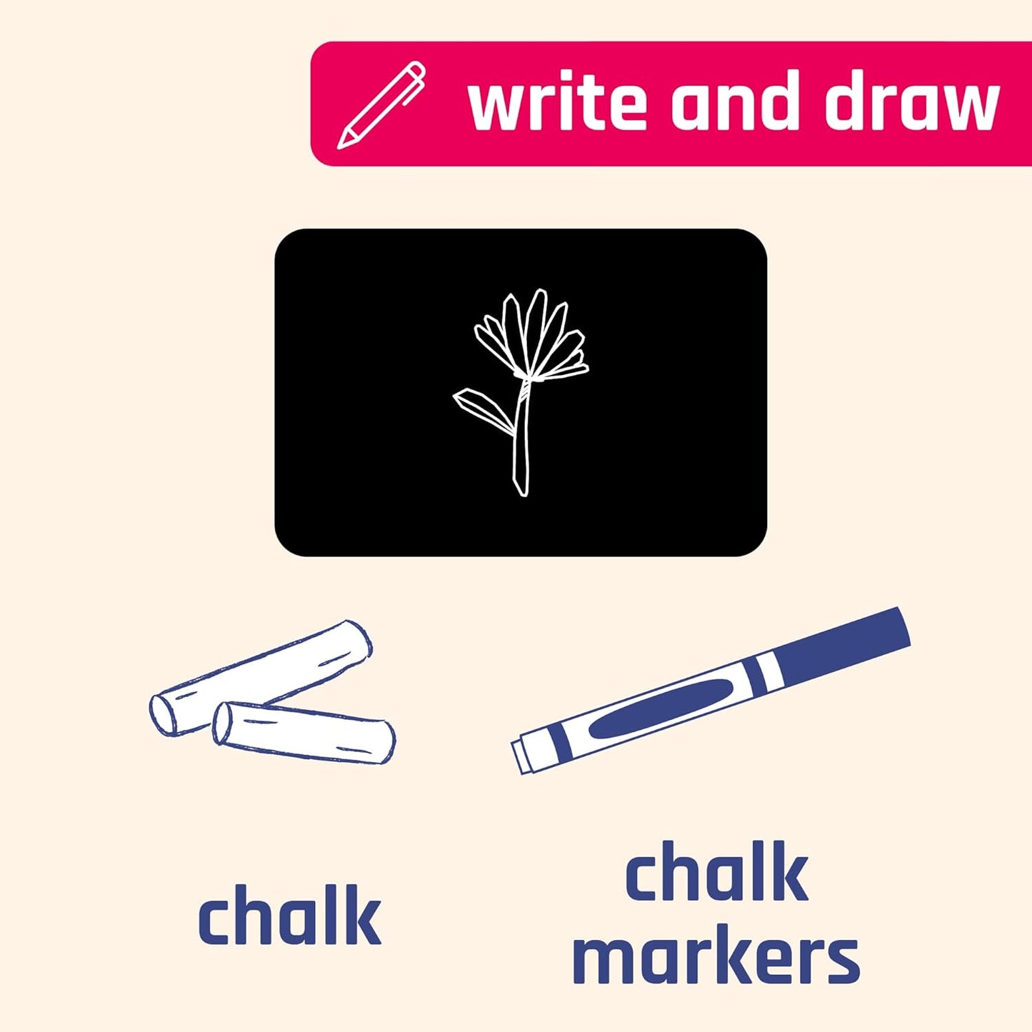 50-Pack, Chalkboard Labels Stickers, Erasable and Reusable - Rectangle, 6" x 4"