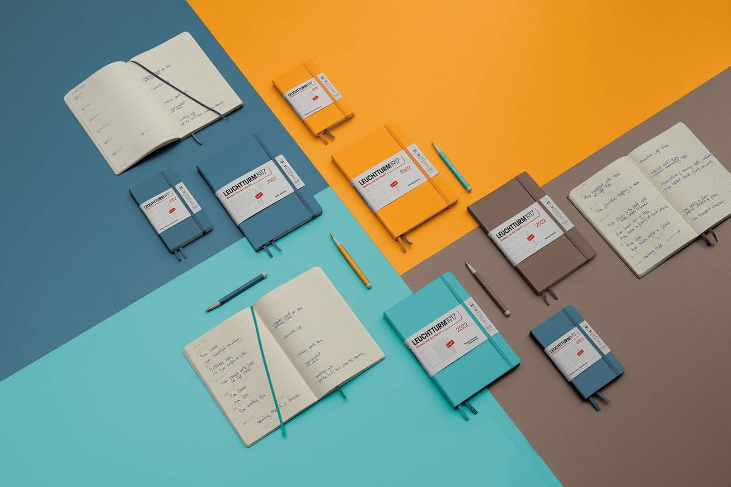 LEUCHTTURM1917 - Notebook Hardcover Medium A5-251 Numbered Pages for Writing and Journaling (Aquamarine, Ruled)