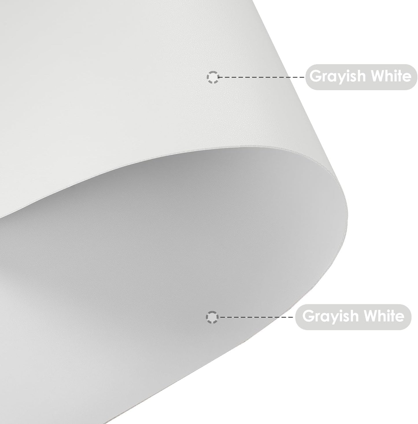 Leather Table Cover,1.8mm Thick,24x60 Inch Desk Cover,Large Desk Mat,Table Protector,Table Cover Protector,Desk Protector,Table Pad,(Grayish White+Grayish White,24x60)