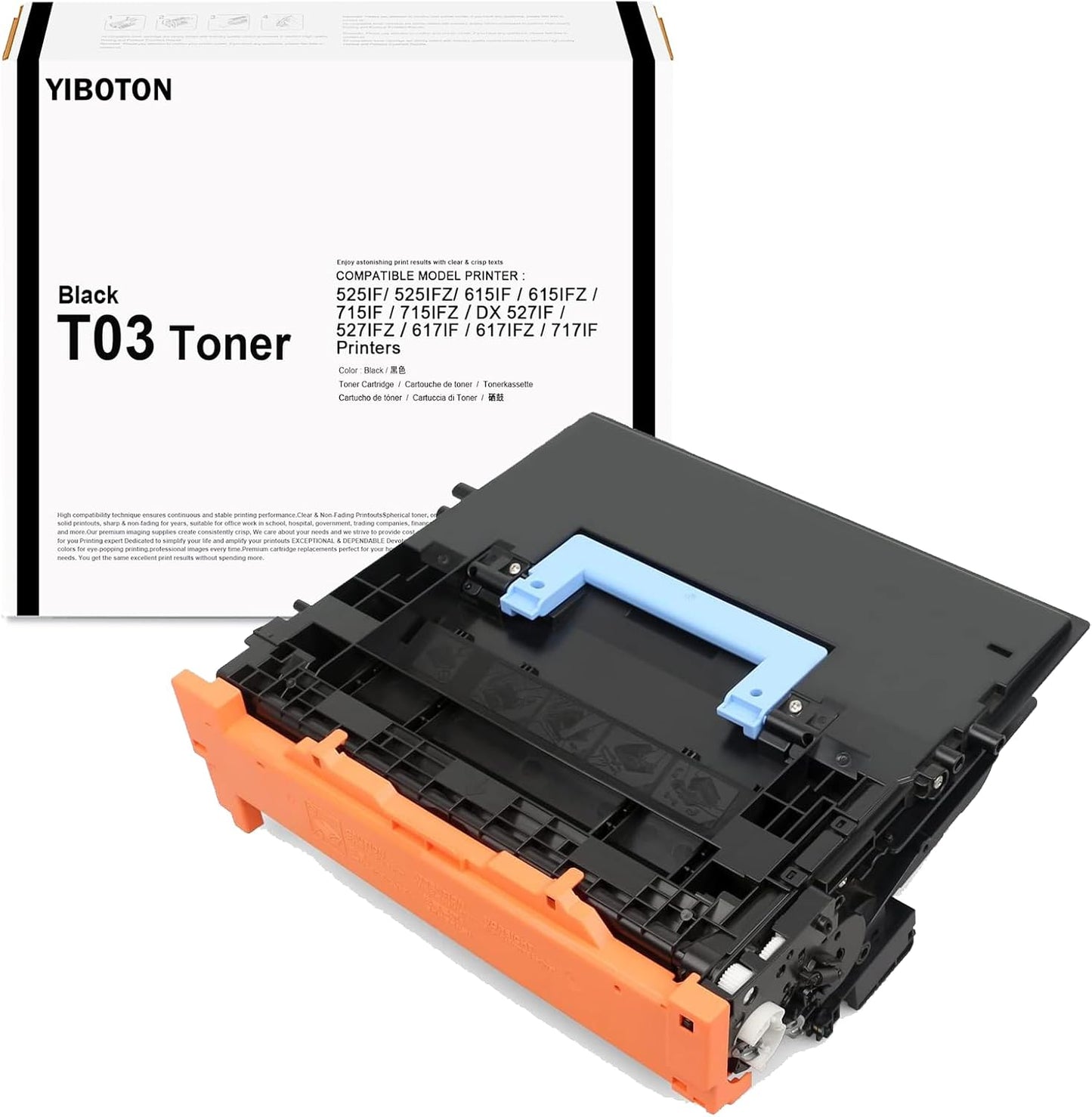 T03 Black Toner Cartridge 2725C001AA (with Chip) Compatible for Canon ImageRunner Advance 525iF 525iFZ 615iF 615iFZ 715iF 715iFZ DX527iF 527iFZ 617iF 617iFZ 717iF DX529iF 529iFZ 619iF 619IFZ Printer