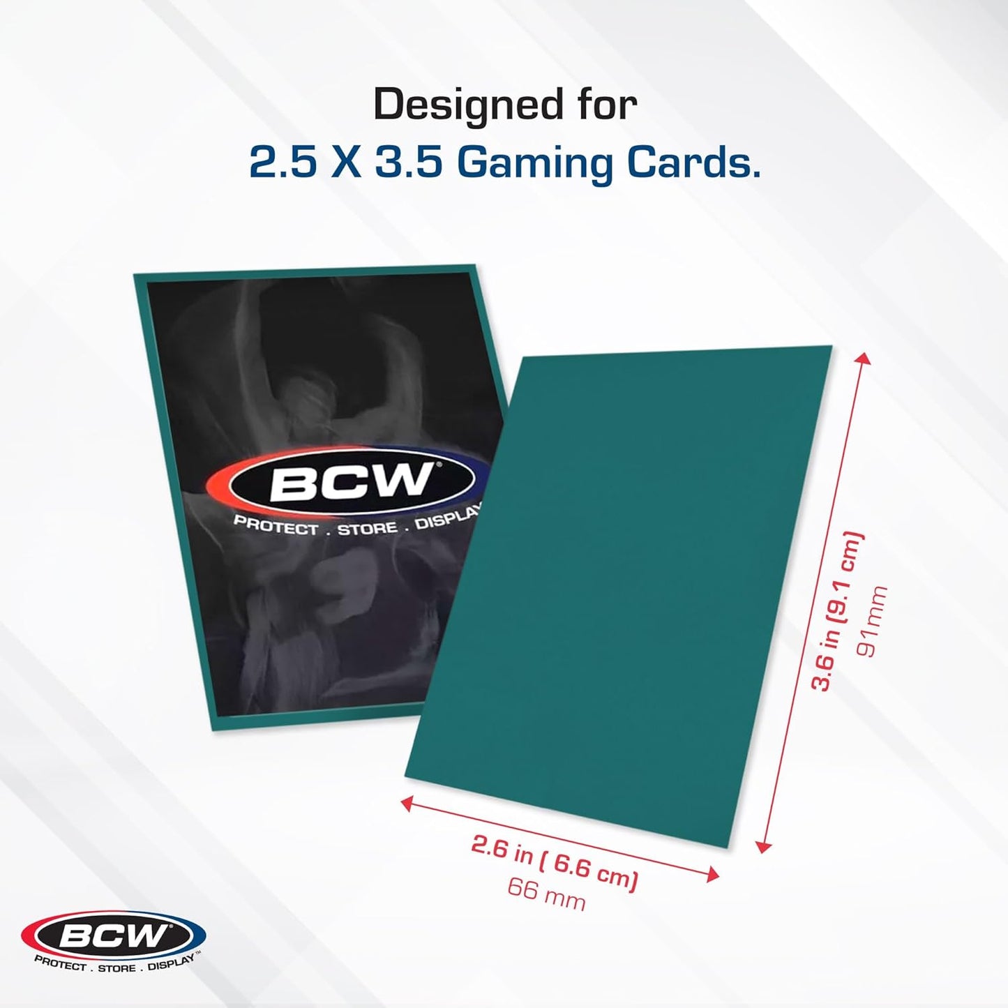 BCW Deck Guard - Double Matte Card Sleeves | 500 Count Box (10 Packs of 50 Sleeves) |Acid-Free, No PVC | Fits 2.5" x 3.5" Game | Archival Safe for Protection (Teal)
