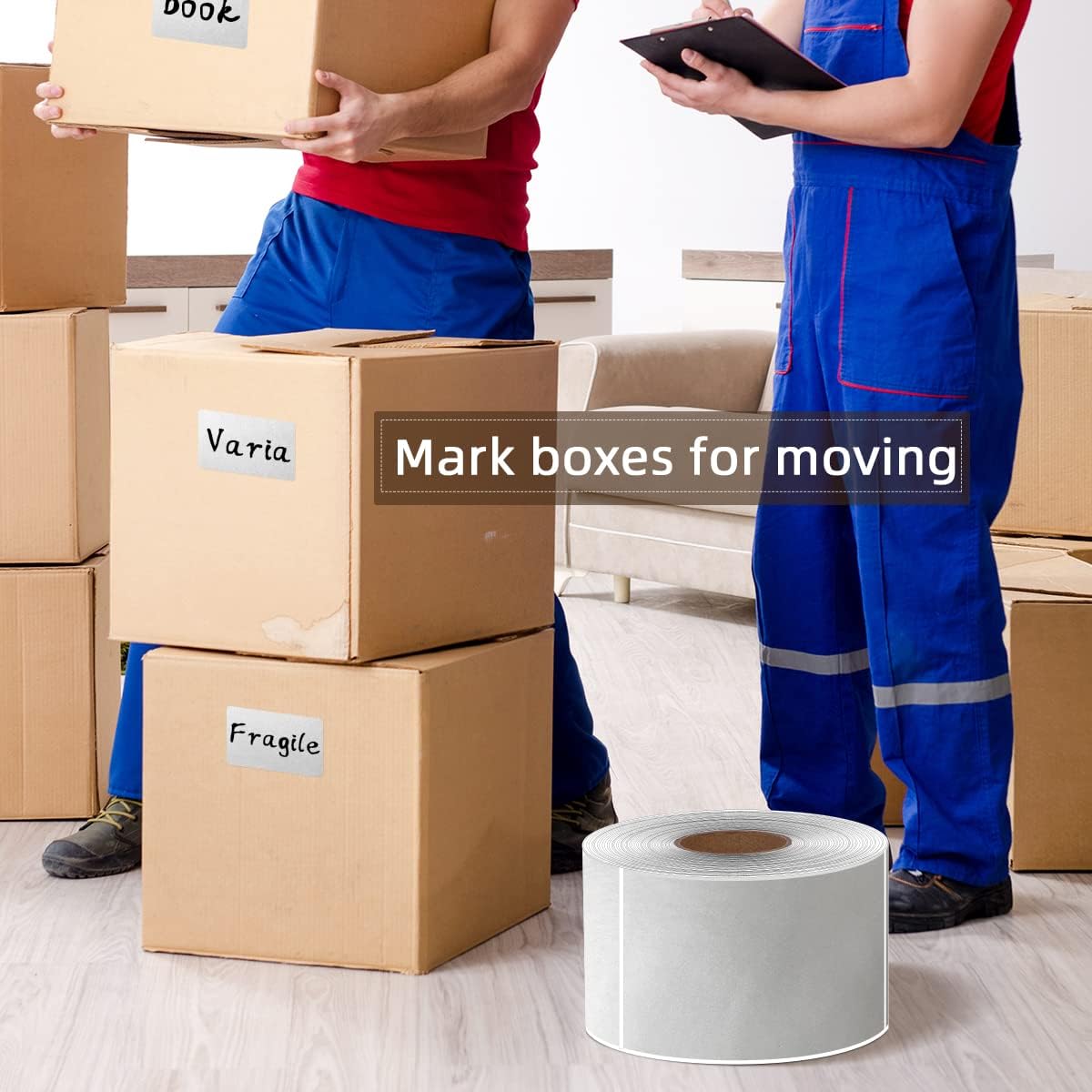 PARLAIM 3" x 5" Rectangle Adhesive Permanent Color Code Stickers,500 per Dispenser Box Roll Square Label Inventory Stickers (Silver)