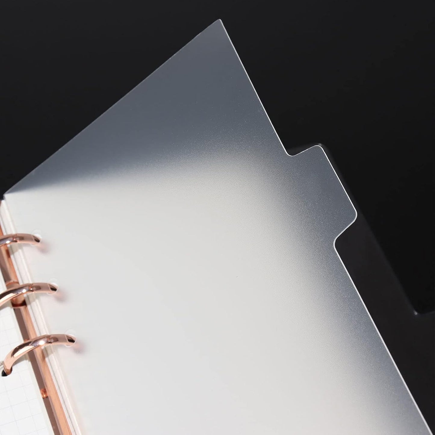 A5 Plastic Binder Dividers 6 Holes Durable Plastic Tab Dividers for 6-Ring Binders, Notebooks, Planners (Clear - 6 Tab & 1 Set)