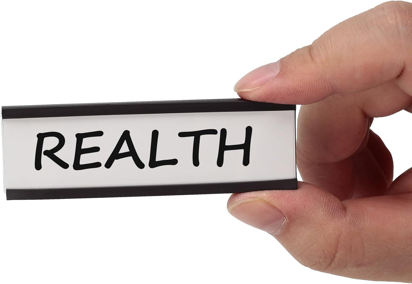 Whiteboard Magnets Label Holders 30 Pack 1'' x 2'' with Paper Inserts and Clear Plastic Protectors, Magnetic Name Tags Holders for School, Tool Box, Shelf, Signs, Locker