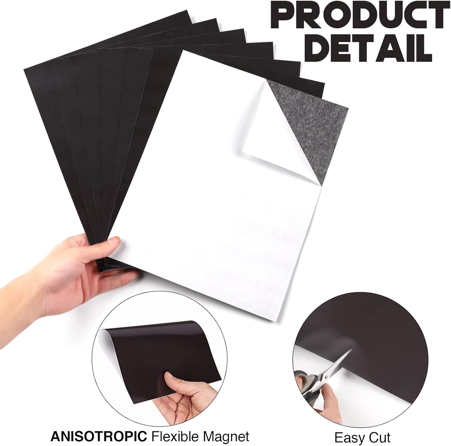 8.5X11 Inches Magnet Sheets for Letter Size (Pack of 16),Magnetic Sheets with Self-Stick Adhesive for Home/Classroom/Office,Easy Cut DIY Magnet