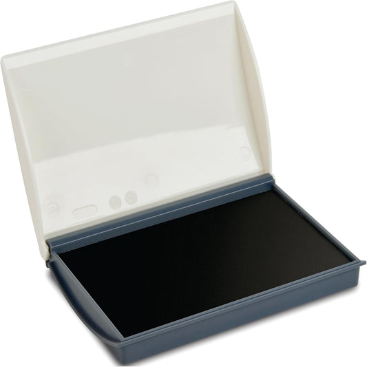 Shiny Black Ink Stamp Pad, 2-3/4" by 4-3/8" Surface Area, Felt Stamp Pad with Black Water-Based Stamp Ink