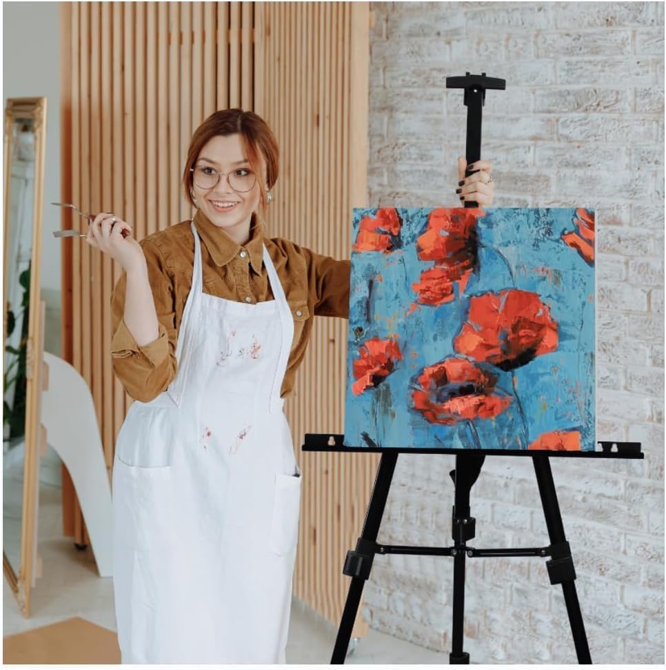 RRFTOK Art Painting Display Easel Stand,72Inches Adjustable Easels for Painting Canvases Height from 22-72”for Table-Top/Floor Paint and Displaying,Black - 3-Pack.