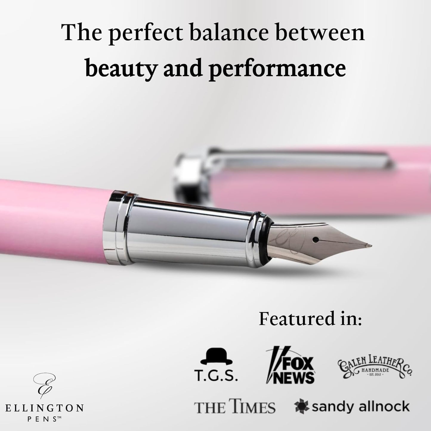 Luxury Fountain Pen Set- Fountain Pens for Writing - Smooth Fine Nib - Includes Refillable Ink Converter, 3 Ink Cartridges [Black & Blue], Gift Box - Elegant Calligraphy