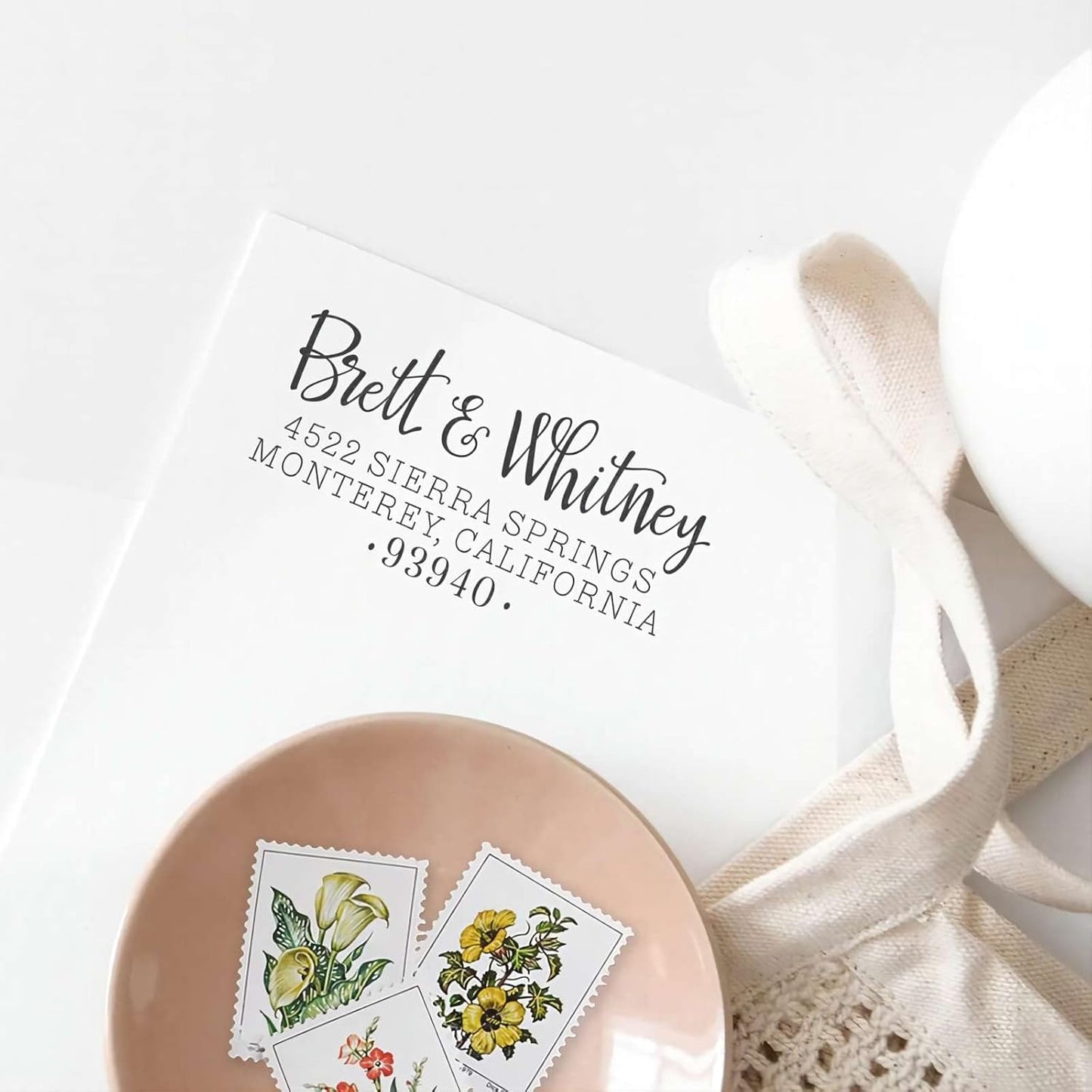 STAMTECH Custom Return Address Stamp - 24 Designs to Choose from Custom Address Stamper Wedding Invitation Stamp… (Rubber Stamp)