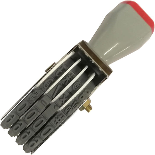 Business Stamps, Adjustable Rubber Stamp - Customizable 0-9 Numbers & Symbols for Packaging, Office, Labels (4-Digits)