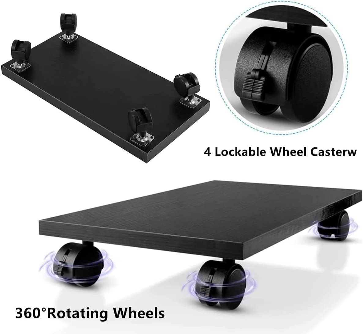 PC Stand for floor Computer Tower Stand With Wheels - CPU Holder for Under Desk