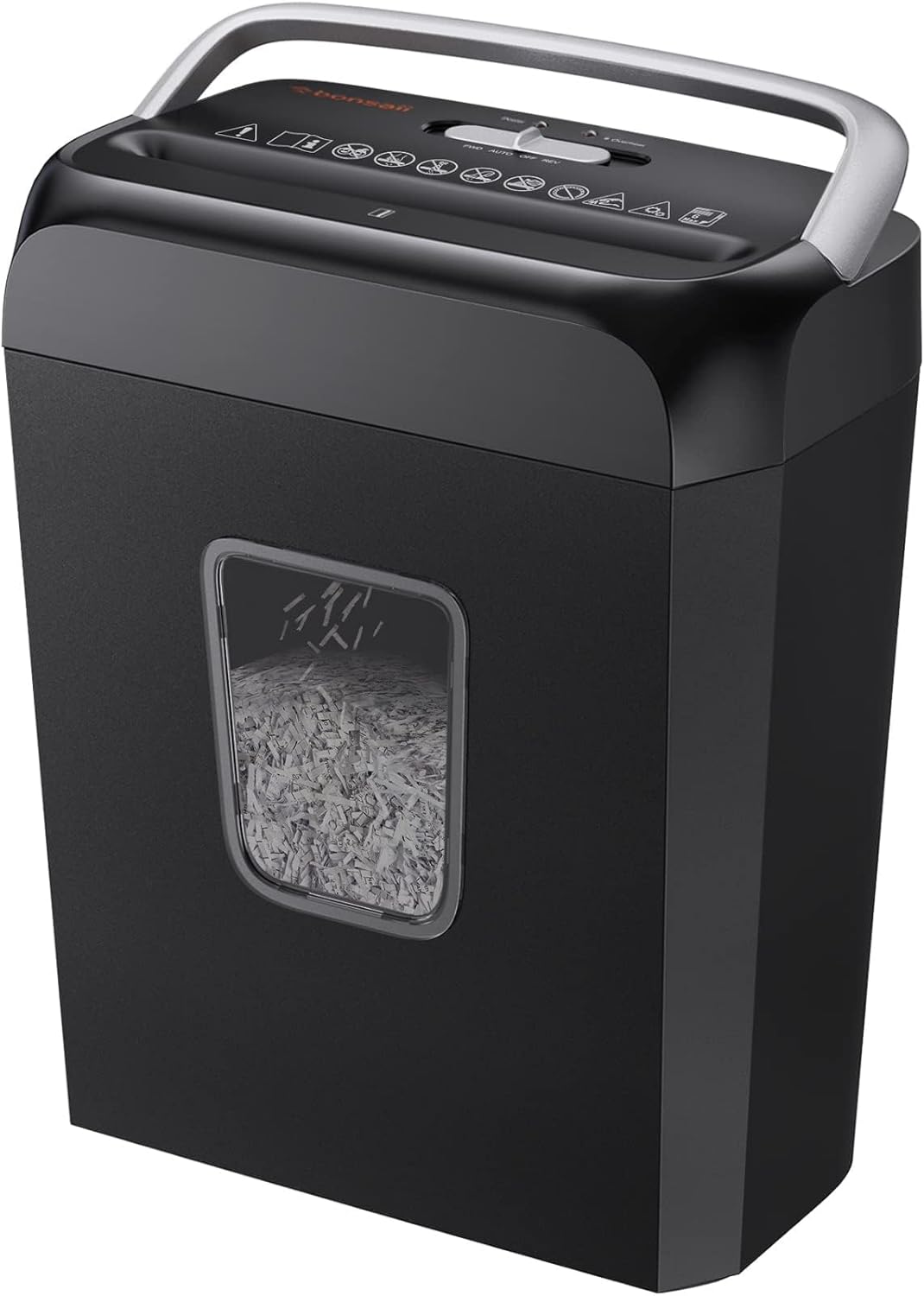 Bonsaii Paper Shredder, 3.4 Gals Wastebasket, 5-6 Sheet Crosscut Shredder for Home Use
