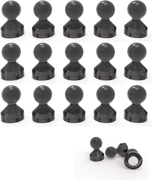 Ant Mag Magnetic Push Pins Strong Push Pin Magnets for Fridge Whiteboards Calendars Maps in School & Office Pack of 18 Black