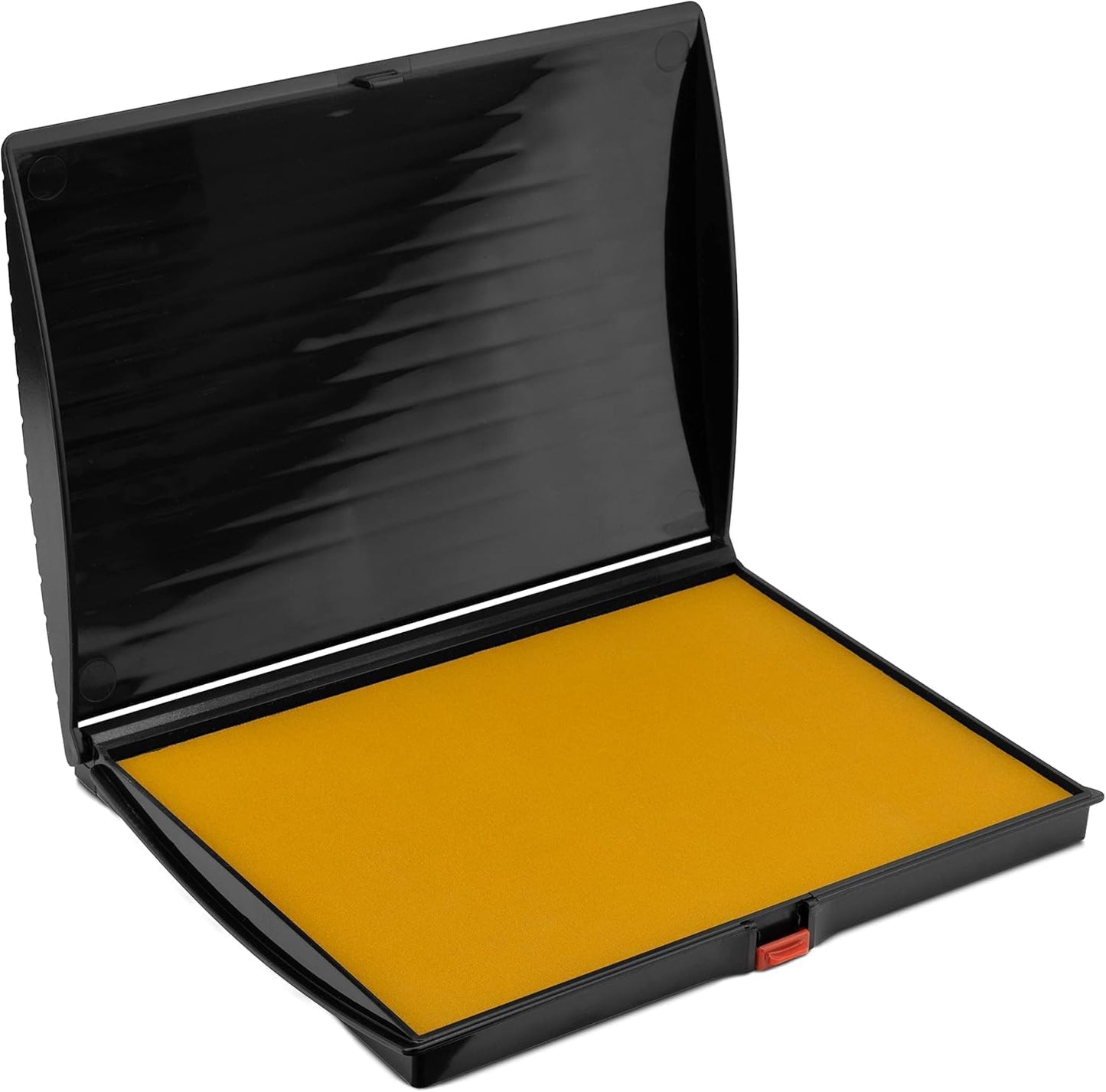 Large Premium Dark Yellow Ink Stamp Pad - 5" by 7" - Quality Felt Pad - Case with Closing snap