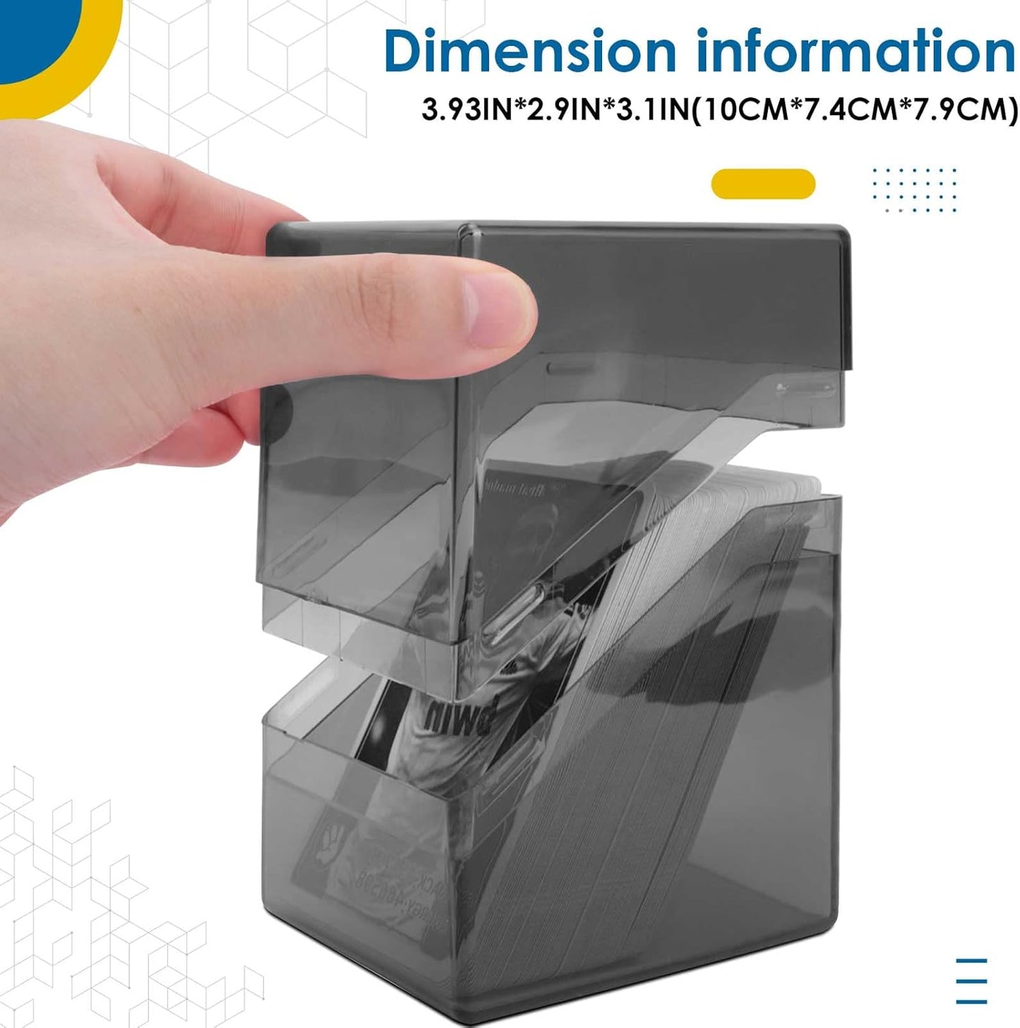 Card Deck Case for Trading Cards, Leather Magnetic Closure Commander Card Storage Box Holding 600+ Sleeved Cards Fit for YuGiOh, MTG and Sport Cards (1000 Card Deck Case)