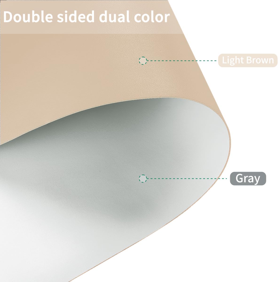 Dining Table Protector Pad for Dining Room Table - Can Be Used On Both Sides Waterproof and Easy to Clean Good Flatness Used for Dining Table(Light Brown+Gray 54x98)