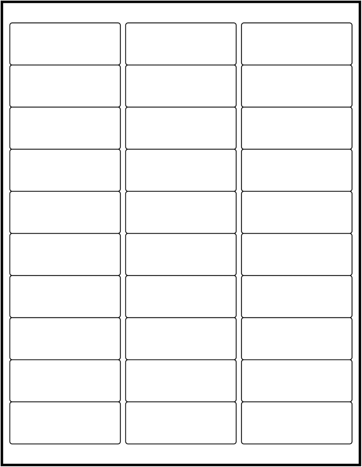 Premium Label Supply White Address Sticker Labels – 2.625" x 1" – Laser/Inkjet Compatible – (30 per Sheet), 25 Sheets - 750 Total Adhesive FBA Labels