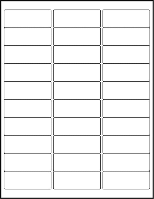 Premium Label Supply White Address Sticker Labels – 2.625" x 1" – Laser/Inkjet Compatible – (30 per Sheet), 25 Sheets - 750 Total Adhesive FBA Labels