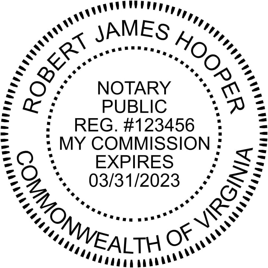 Virginia Round Notary Embosser | Official State Embosser | Official Seals | Meets State Specifications (Virginia, Round Embosser)